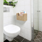 Handwoven Seagrass Wall Magazine Holder - Natural Hanging Organizer for Mail, Newspapers & Magazines, Books & Files - Decorative Boho Storage Basket for Entryway, Bathroom, Living Room, Office.