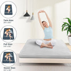 Japanese Floor Mattress, 100% High Density Comfortable Foam, 3.5" Thicken Grey Foldable Mattress Tatami Mat Sleeping Pad, Ideal for Comfort and Support, Kids Floor Lounger Pillow Bed Sofa (Queen）