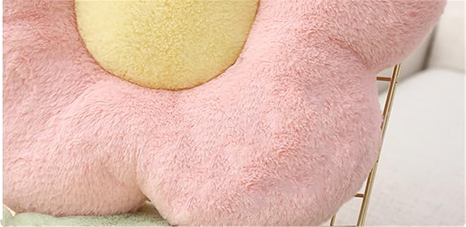 YILANLAN Cute Flower Cushion Plush Floor Casual Comfortable Pillow Office Living Room Bed Cushion Simple Decoration (40cm, Brown)