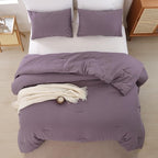 ROSGONIA Oversized Queen Comforter Dusty Purple, 3pcs (1 Comforter & 2 Pillowcases) Lightweight Oversized Queen Comforter Sets Bedding Blanket Quilts