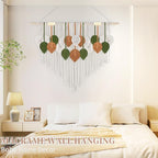 lokeisna Macrame Wall Hanging Tapestry, Room Decor Wall Art, Boho Wall Decor Tapestry for Bedroom above Bed Wall Decor Living Room, Macrame Wall Fashional Gift, 39" x 26" Red Green