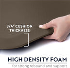 KANGAROO Thick Ergonomic Anti Fatigue Mats for Kitchen Floor, 70x24 Runner, Cushioned Standing Office Desk Mat, Waterproof Scratch Resistant Top, Supportive All Day Comfort Padded Foam Rug, Coffee