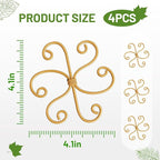 4PCS Iron Monstera Support, Uniquely Designed Plant Support Stakes for Indoor Plants, Stable Plant Stakes and Supports, Turtle Shell Bamboo Clamp Set for Thriving Growth