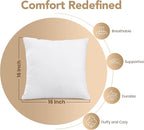 Utopia Bedding Outdoor Pillow Inserts 16 x 16 Inches (Pack of 2, White), Water Resistant Garden Throw Pillows for Patio and Porch Furniture