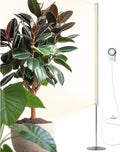 Barrina T1S Standing Grow Light for Indoor Plants with Timer, 65W 660nm High PPFD Tera Series Vertical Full Spectrum Grow Lights Adjustable Height 5FT-5.6FT, Foot Switch, Non-Glare Design, Silver