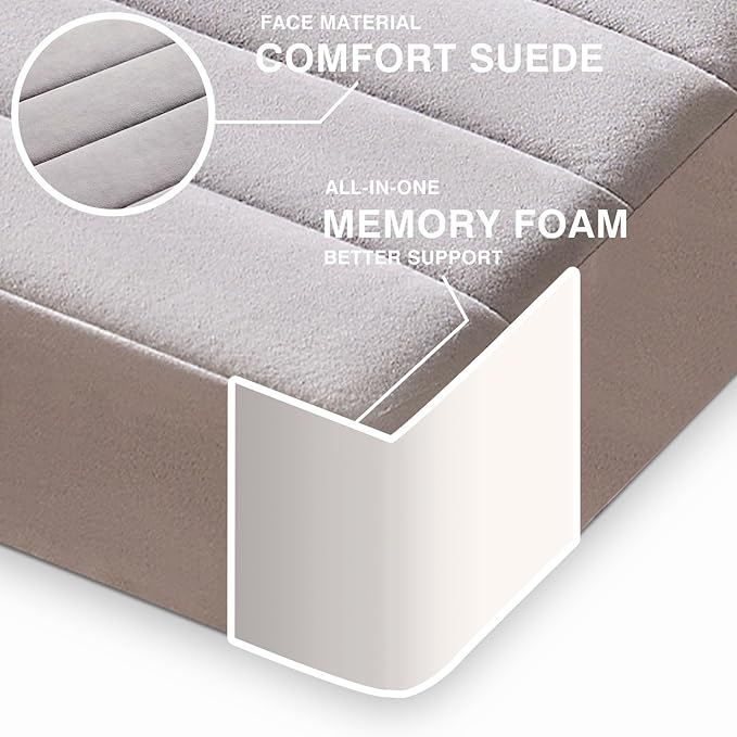 22" Large Floor Pillow for Adults, Thick Foam Meditation Cushion, Square Yoga Floor Seat Pillow with Soft Tufted Cover for Indoor & Outdoor Sitting – Grey