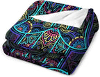 Boho Mandala Throw Blanket Colorful Hand Bohemian Blanket for Sofa Bed Couch Chair Or Dorm 30"x40"