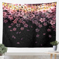 Erosebridal Cherry Blossom Wall Hanging Pink Flower Tapestry Room Decor Petal Floral Wall Blanket Starry Sky Glitter Girly Room Decor Small 51x59