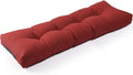 SUNROX LokGrip Non Slip Tufted Memory Foam Bench Cushion, FadeShield Water Resistant Durable Thicken Outdoor/Indoor Bench Seat Pads 59x16x4 inch, Burgundy