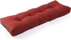 SUNROX LokGrip Non Slip Tufted Memory Foam Bench Cushion, FadeShield Water Resistant Durable Thicken Outdoor/Indoor Bench Seat Pads 59x16x4 inch, Burgundy
