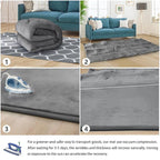 Baby Play Mat for Floor Nursery Rug Muscle Mat Area Rug Playroom Rug 79"x110" Playpen Mat Memory Foam 1.3" Thick Crawling Mat For Babies,Toddlers, Infants, Kids,Grey