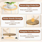 LASZOLA 3 Tier White Plant Stand Indoor for Large Tall Heavy Duty Flower Planter, Metal Vertical Multi Level Rack for Narrow Floor Corner, Sturdy Round Holder Organizer, Modern, Mid Century, Farmhouse