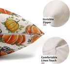 Kawani Fall Lumbar Pillow Covers 12X20 Inch Buffalo Plaid Polka Dot Pumpkins Leaves Decorative Pillow Cases Set of 2 Autumn Harvest Thanksgiving Farmhouse Throw Pillows for Cushion Sofa Couch Outdoor