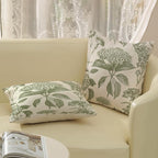 Sage Green Pillow Covers 20x20 Set of 2 Boho Floral Hydrangea Herbs Botanical Throw Pillow Cover Outdoor Decoration Pillow Cases Vintage Flower Linen Cushion Case Decorative for Couch Sofa