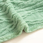 YUSOKI Queen Size Blanket Single Layer,Weight(4.4lb),370GMS-3D Stylish Design for Gift Home Decor (Sage Green,90"x90")
