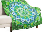Abstract Mandala Throw Blanket Indian Hippie Bohemian Art Floral Texture Pattern Blanket for Sofa Bed Couch Chair Or Dorm 60"x80"