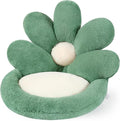 Ditucu Flower Shape Chair Pillow Cute Seat Cushion 21 inch Comfy Lazy Sofa Floor Pillows Dorm Seating for Bedroom Decor Green