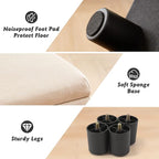 Small Foot Stool Under Desk Foot Stools Ottoman Footstool Foot Stools Small Footstools Foot Stool for Living Room Foot Rest 15" W x 12" D x 9.5" H Linen Beige
