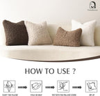 Foindtower 2 Pieces 16x16 Inch White, Faux Fur Throw Pillow Cover Accent Sherpa Pillow Fuzzy Soft Pillowcases Sheepskin Decorative Fleece Cushion Case for Bed Couch Living Room