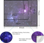 TUGCAY Galaxy Tapestry Space Night Starry Sky Stars Tapestry Universe Mysterious Nebula Ceiling Wall Hanging Decor for Bedroom Living Room (35'' x 47'')