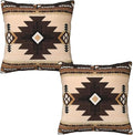 Western Aztec Pillow Covers 20x20 Set of 2, Southwest Native American Brown Throw Pillow Covers Outdoor Decorative Pillow Case for Couch Bed Sofa Cushion Home Decor