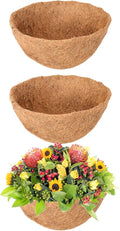 Legigo 3 Pack 10 Inch Hanging Basket Coco Liners Replacement, 100% Natural Round Coconut Coco Fiber Planter Basket Liners for Hanging Basket Flowers/Vegetables