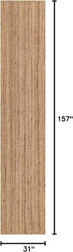 Unique Loom Braided Jute Collection Area Rug - Dhaka (2' 7" x 13' 1" Runner, Natural)