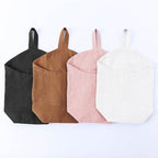 100% Linen Hanging Storage Bags Baskets 2 Pcs, Small Wall Storage Bag for Kitchen, Bedroom, RV Camper Organizer, Sewing Room, Nursery Storage, Kids Room (Pink)