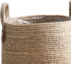 Woven Plant Basket Decorative Storage Basket Large Capacity Flower Pots Plant Container for Lawn Yard Balcony Home Windowsill, S