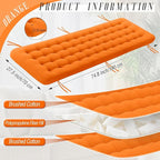 Long Floor Cushion Large Floor Cushion with Brushed Cotton 74.8 x 27.5 x 3.15 in Jumbo Lounger Pillow for Outdoor Indoor Bay Window Meditation Yoga Reading Sleeping(1 Pc,Orange)