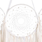 ANROYE White Triple Moon Goddess Macrame Wall Hanging, Boho Crescent Dream Catcher, Bohemian Dreamcatcher for Women Bedroom, Woven Tapestry-Witchcraft Gift, Pagan Decor for Adults Decoration