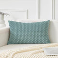 Kevin Textile 12x20 Inch Pillow Cover 1 Pack Boho Decorative Soft Striped Corduroy Lumbar Farmhouse Accent Rectangle Cushion Case for Living Room Couch Sofa Bed, Dusty Green