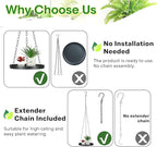 Shinehola 2 Pack Hanging Planters for Indoor Outdoor Plants 9", Plant Hanger Indoor | Metal Hanging Plant Holder, Hanging Planter Shelf, No Plant/Pot Included