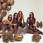 2Pcs Leopard Print Bow Throw Pillow Furry Bow Plush Pillows Cute Flower Plush Pillow Cheetah Home Decor Stuffed Bow Lumbar Pillow for Bed Couch Living Room Decor (Brown, 16in Bowknot)