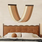 Achart Large Macrame Wall Hanging Dip Dyed Yarn Tapestry Ombre Yarn Gradient Color Macrame Wall Decor Macrame Tapestry Boho Decor for Bedroom Living Room Headboard Above Bed (Brown + Bead)