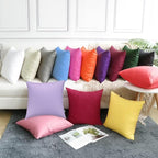 4-Pack 100% Cotton Comfortable Solid Decorative Throw Pillow Case,Thmyo Square Cushion Cover Pillowcase Sublimation Blank Pillow Covers DIY Throw Pillowcase for Sofa(26x26 inch/ 66x66cm,Sky Blue)