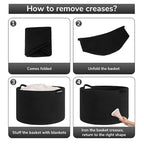 Goodpick Large Storage Basket, 23.5'' x 15.8'' Woven Storage Baskets, Cotton Rope Toy Storage for Kids Decorative Laundry for Home, Perfect for Living Room, 115L Black