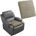 HOMBYS Tufted Furry Recliner Seat Cushion for Elderly Foam Curved Edge Large Square Seat Cushion for Recliner Chair, Floor Pillow, Office Chair, Car, No Pressure on Thighs(Coffee)