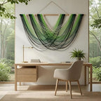 Tiamon Boho Wall Decor - 59''W x 35.4'' L Macrame Wall Hanging Dip-Dye Large Tapestry Art for Home Bathroom Farmhouse Bedroom Living Room Office Natural Modern Rustic Decoration