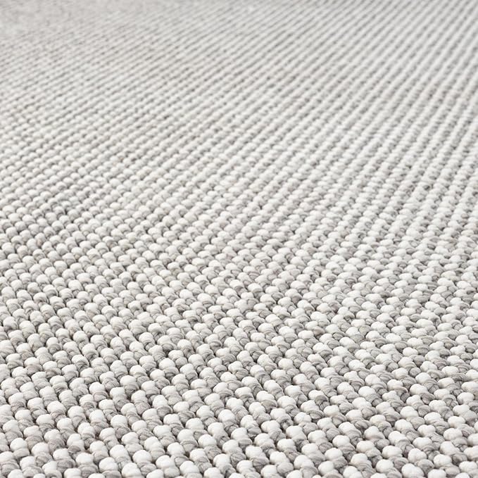 LUXE WEAVERS Solid Machine Woven Stone 4x6 Area Rug, Indoor Stain-Resistant Carpet