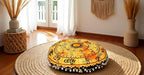 ICC 32 Inch Large Round seat Floor Cushion Chair Ottoman Cover Pouf Pillow Meditation Floor Cushions for Adults Seating pouffe Ottoman Throw Covers Craft Room Furniture for Sitting Cover