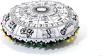 CRAFT KALA Large Round Bohemian Floor Pillow Pouf Cover Mandala Meditation Room Pillow Cover for Adults Boho Seating Poufs Cushion Cover for Kids Playroom 32" Round Black Zodiac