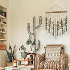 Artificial Eucalyptus Wall Hanging Decor Fake Plant Greenery Leaves Chip Strands Beads Garland on 16.5 inch Stick Boho Rustic Farmhouse Nature Bathroom Bedroom Living Room Decorations