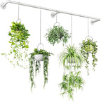 Bamworld Hanging Planters for Indoor - 70in White Metal Rod Plant Hangers (Pot & Plant Not Included)
