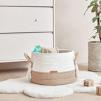 Large Basket for Toys-15.7"x 11.8"-Boho Baskets for Living Room,Bedroom,Nursery | Large Woven Baskets, Cube Basket, Under Shelf Basket | Decorative Baskets for Home Decor