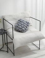 Knot Pillow Meditation Cushion Large Floor Cushions for Sitting Funky Throw Pillows Chair Pillows Soft Pads Square Knotted Seat Cushions for Home Decoration Living Room Bedroom Sofa Couch Grey