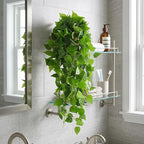 CEWOR 2pcs Fake Hanging Plants for Room Decor, 3.6ft Artificial Ivy Pothos Vine for Wall Living Room Patio Indoor Outdoor Home Shelf Office Decor (No Baskets)