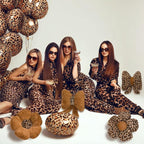 2Pcs Leopard Print Bow Throw Pillow Furry Bow Plush Pillows Cute Flower Plush Pillow Cheetah Home Decor Stuffed Bow Lumbar Pillow for Bed Couch Living Room Decor (Brown, 18.1in Bowknot)