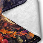 Hippie Throw Blanket Sun Moon Stars Boho Throw Blankets Celestial Blankets Double-Sided Polyesters Home Decor Bedding Chair Couch Recliner Cover Hippie Room Decor Black Purple 50"X60"