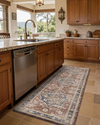 DEXI Kitchen Floor Mats Anti Fatigue, 17x29+17x59 Large Cushioned Runner Rug Waterproof, Standing Comfort Memory Foam Padded for Front Sink Laundry Office Set of 2, Reddish Brown